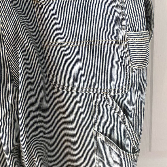 CARHARTT WOMEN'S RELAXED FIT DENIM RAILROAD STRIPE BIB OVERALL - Picture 5 of 6